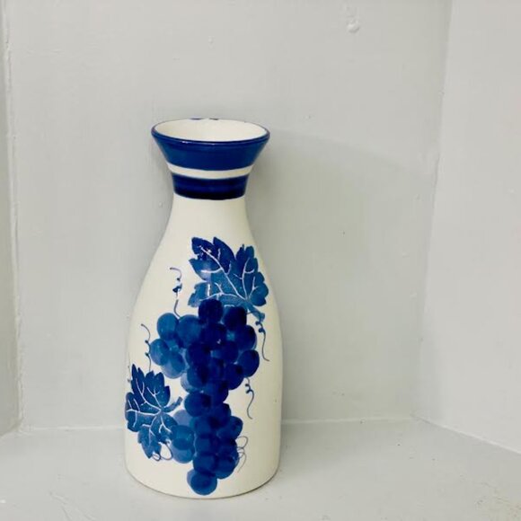 Vintage William Sonoma Ceramiche Alfa Blue & White Carafe Made in Italy - Picture 8 of 10